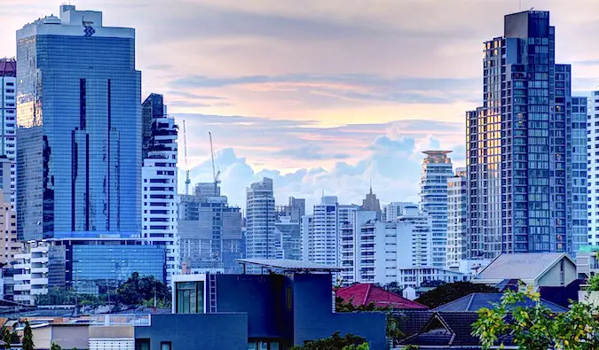 Bangkok skyline on a cloudy day