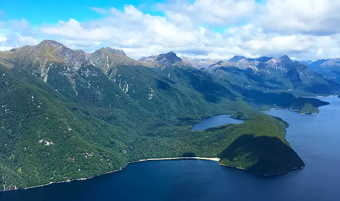A view of the fjord from the seaplane