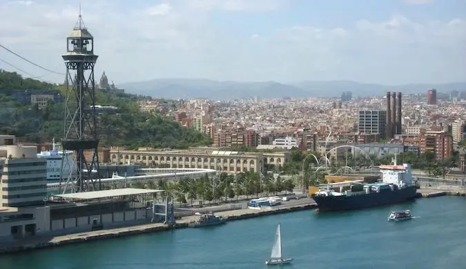  Barcelona harbor cable car