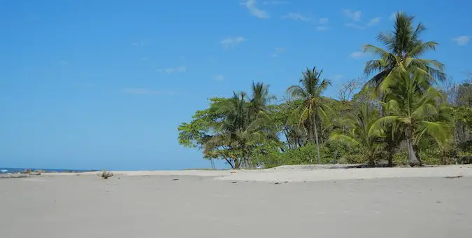 Blue sky at the beach near Santa Teresa, Costa Rica