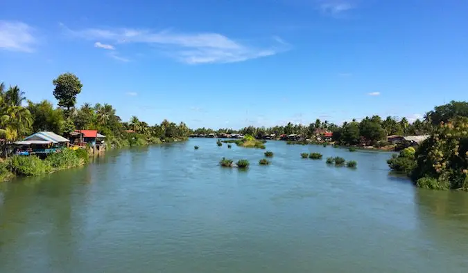 gorgeous river and town in laos