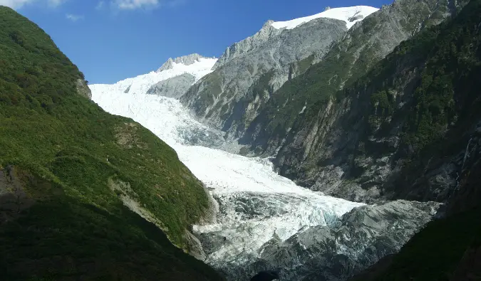 a glacier in New Zealand