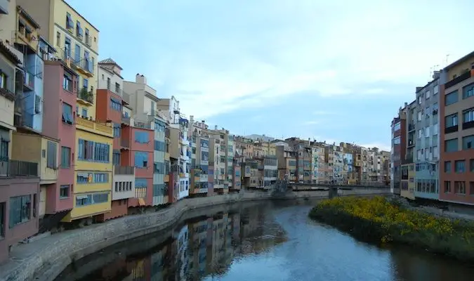 colorful houses in girona