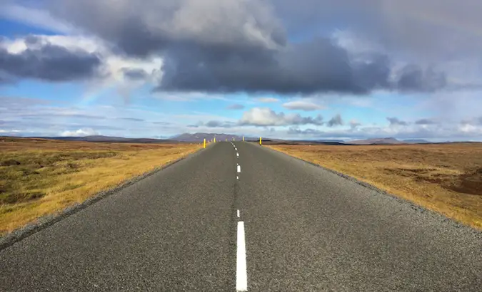 the Ring Road that circles the country of Iceland