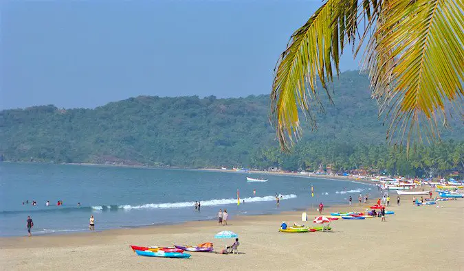 Gorgeous Palolem Beach on a sunny day in India