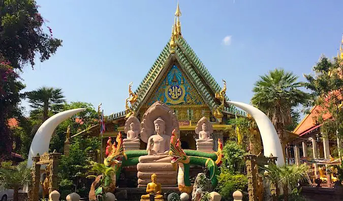 Bright Buddhist temple in Ubon Ratchathani
