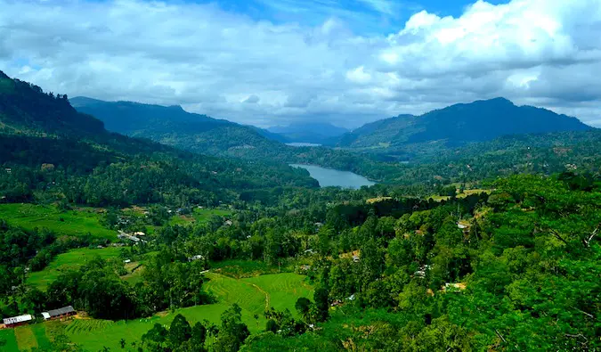 Beautiful view overlooking Sri Lanka