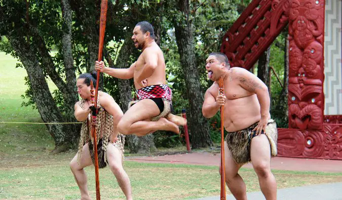 Traditional Maori cultural dance show in NZ