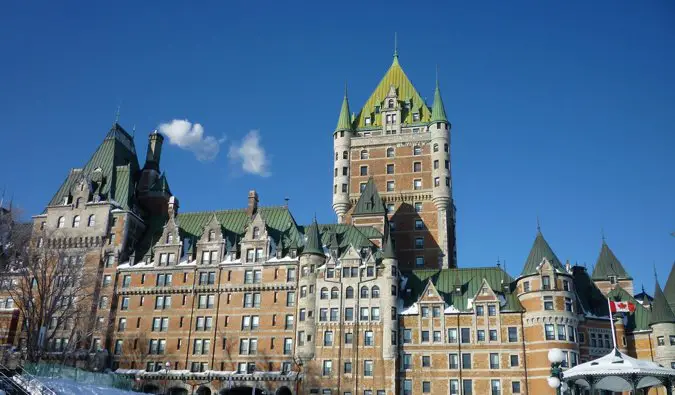 a picture of the chateau in Quebec City