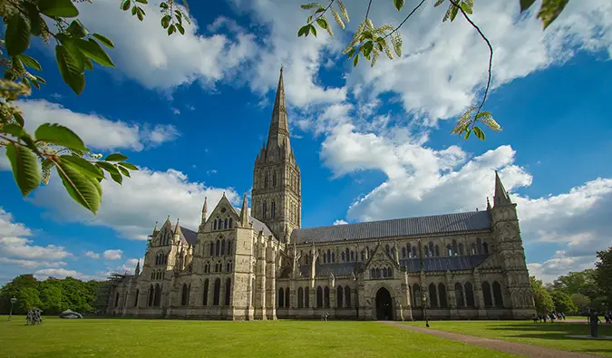 Salisbury Cathedral is very famous in England
