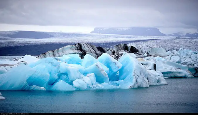 Icebergs in the Jökulsár Lagoon in Iceland