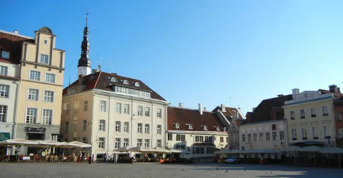 town square in Tallinn, Estonia