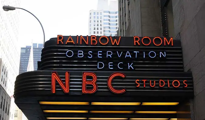 A street view of NBC Studios